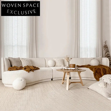 Nordic Living Room High Resilience Sponge Fabric Modular Sectional L-Shape Sofa