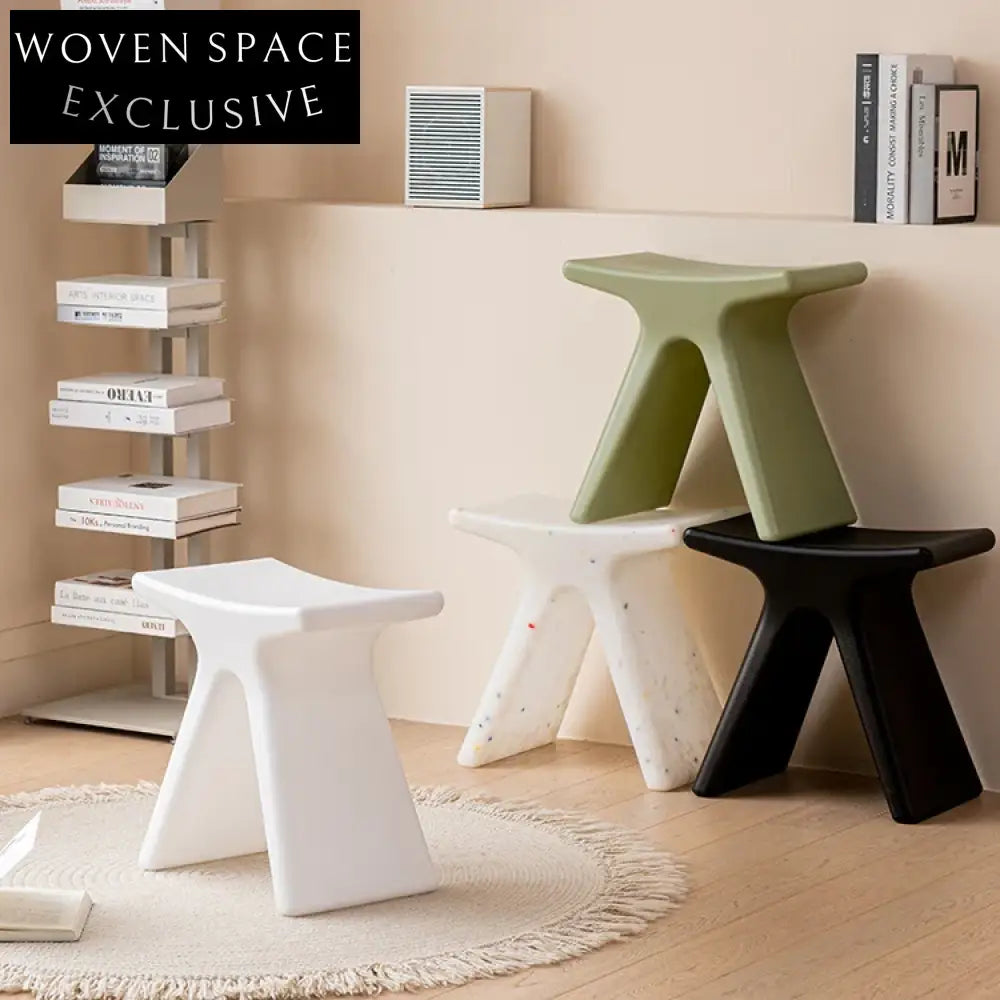 Nordic Living Room Plastic Colorful Small Bench Ottoman Kids Stool