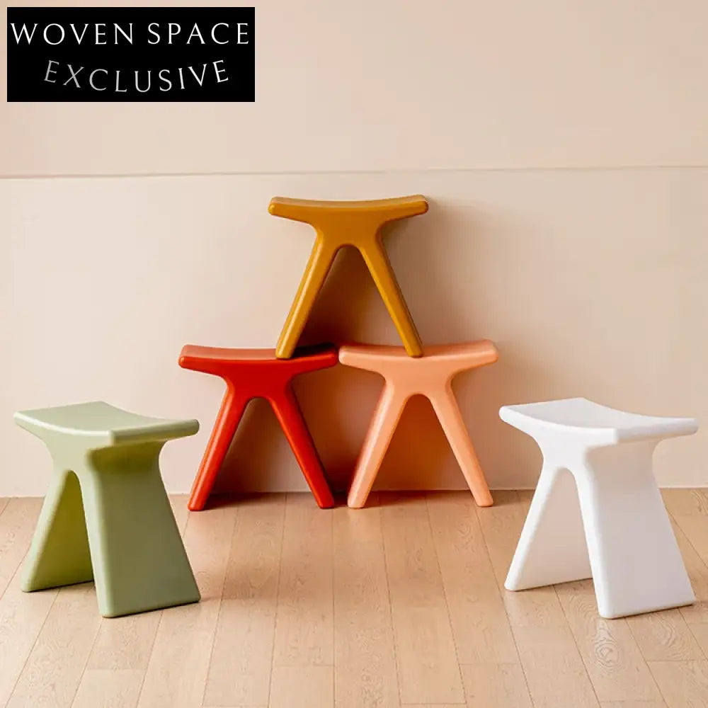 Nordic Living Room Plastic Colorful Small Bench Ottoman Kids Stool