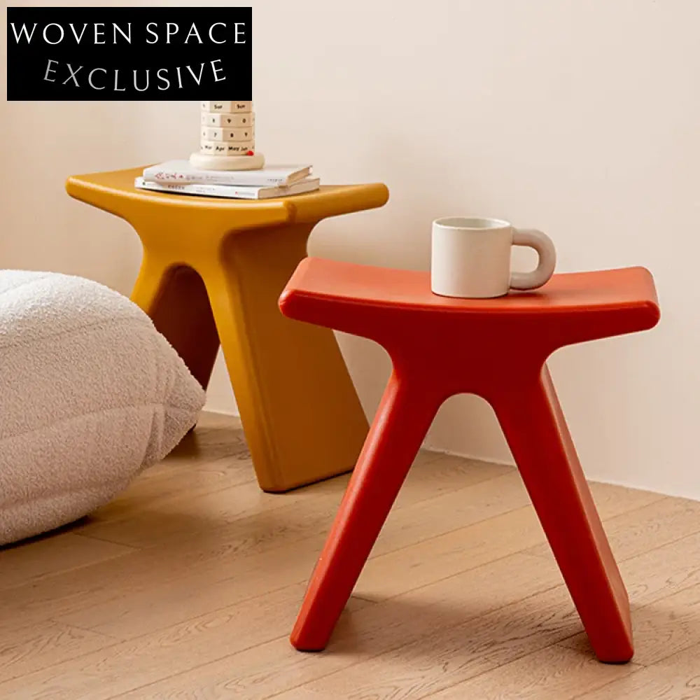 Nordic Living Room Plastic Colorful Small Bench Ottoman Kids Stool