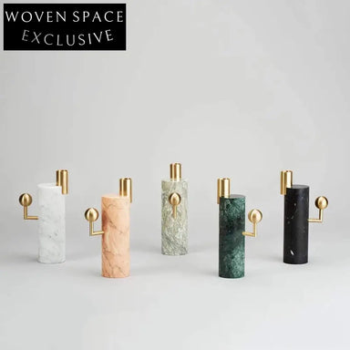 Nordic Luxury Gold Marble Candlestick Holder - Natural Stone Candle Holder