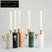 Nordic Luxury Gold Marble Candlestick Holder - Natural Stone Candle Holder