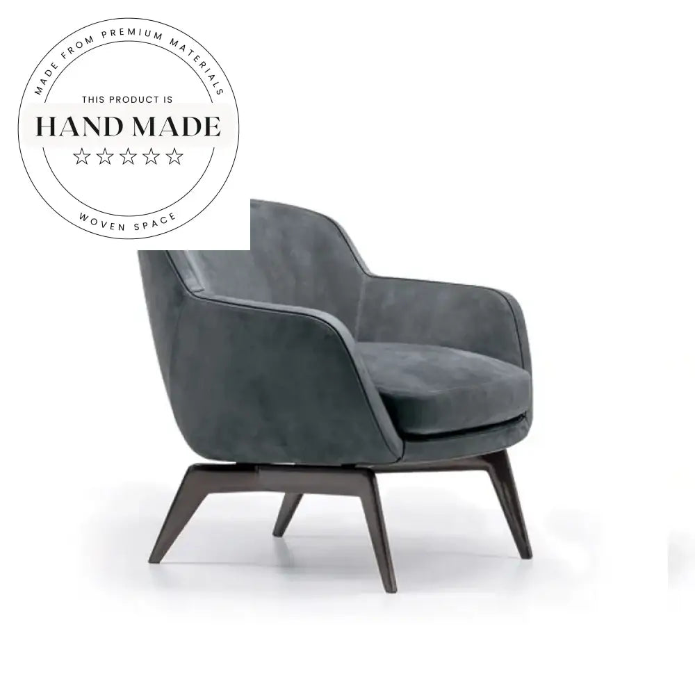 Nordic Luxury Gray Velvet Wabi-sabi Balcony Accent Leisure Chair