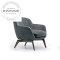 Nordic Luxury Gray Velvet Wabi-sabi Balcony Accent Leisure Chair