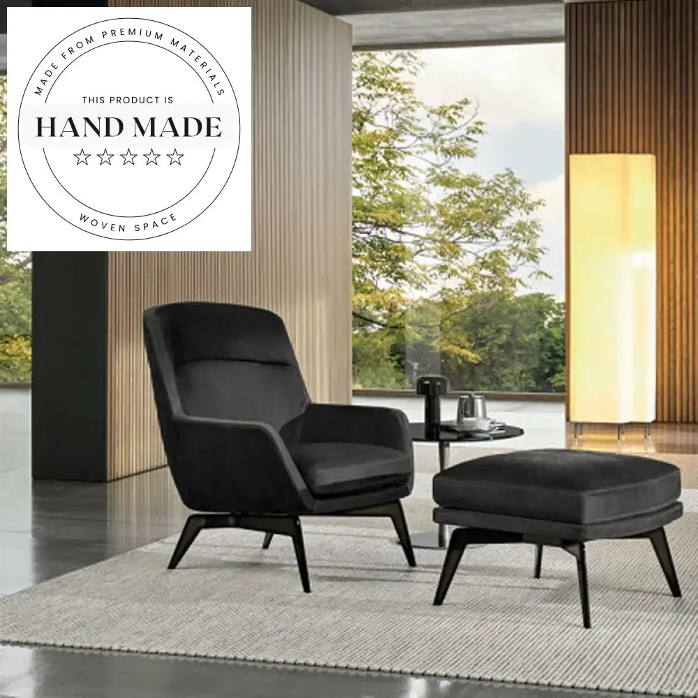 Nordic Luxury Gray Velvet Wabi-sabi Balcony Accent Leisure Chair