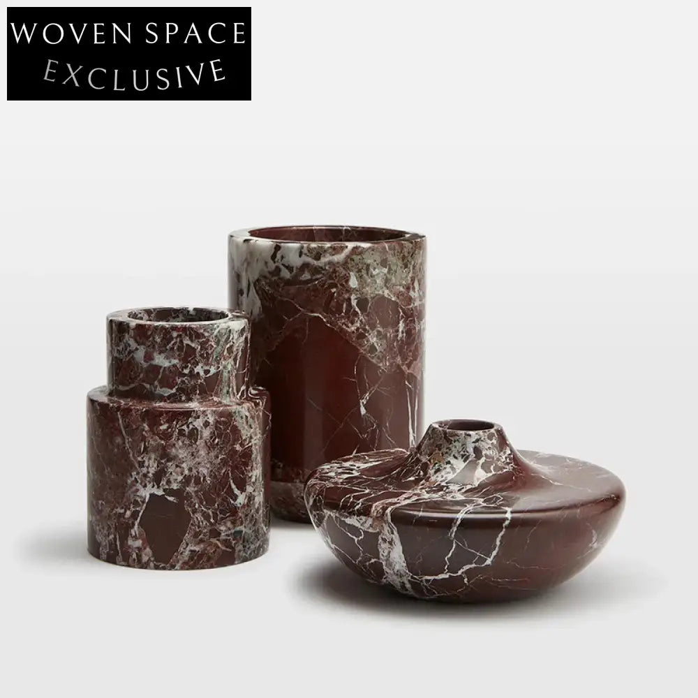 Nordic Luxury Marble Home Decor Vase Set - Elegant Table Stand