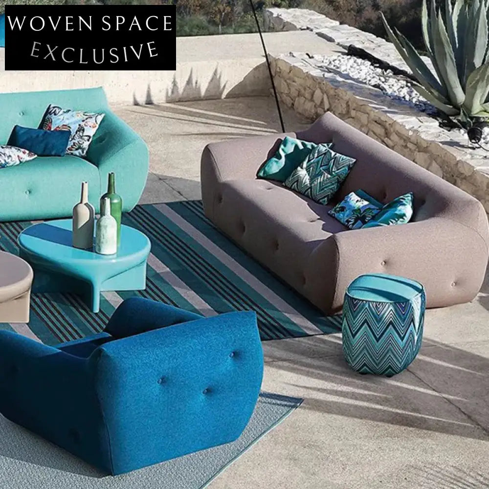 Nordic Luxury Mesh Fabric 3-Seat Lounge Sofa for Modern Living Room