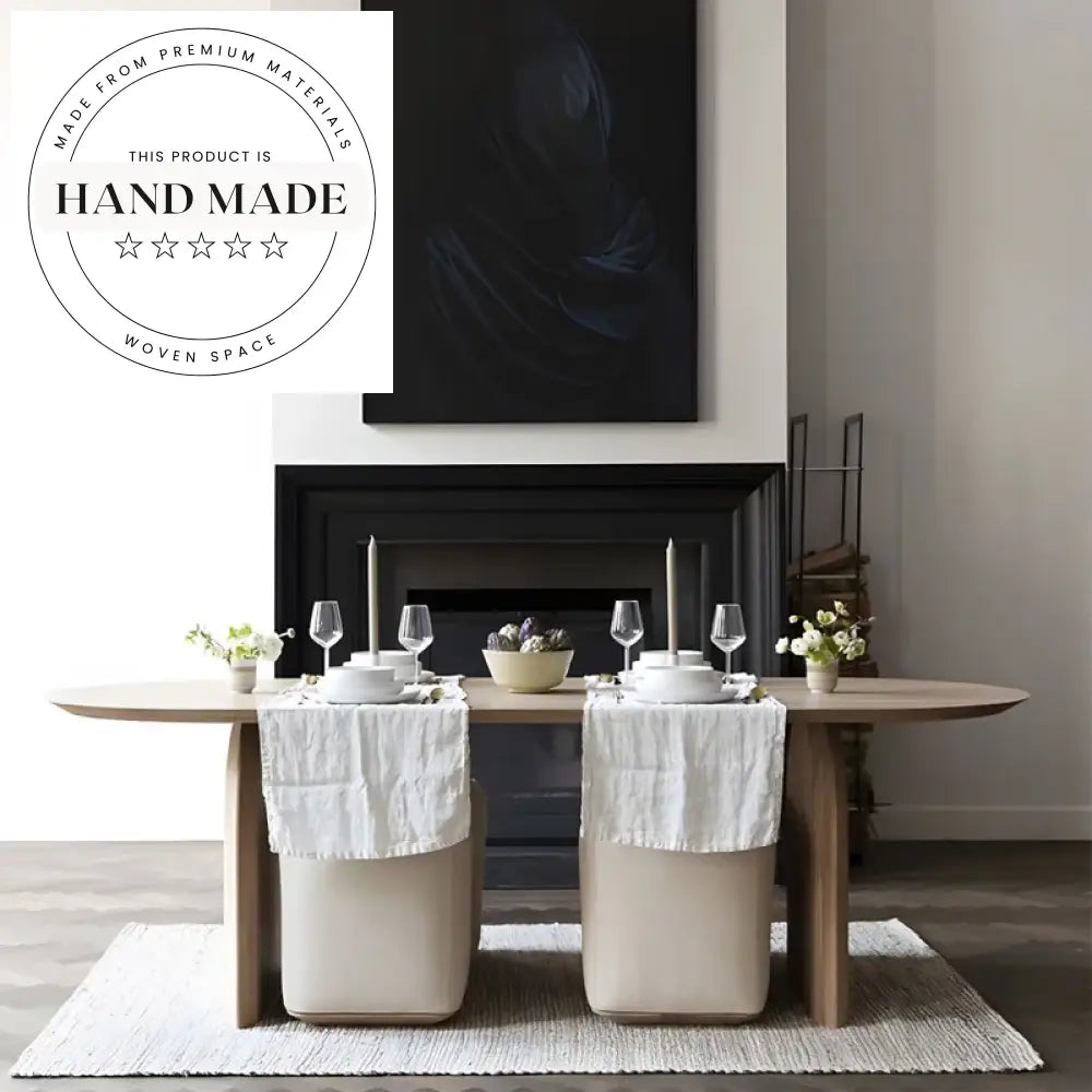 Nordic Luxury Oval Oak Solid Wood 6 Seater Dining Table