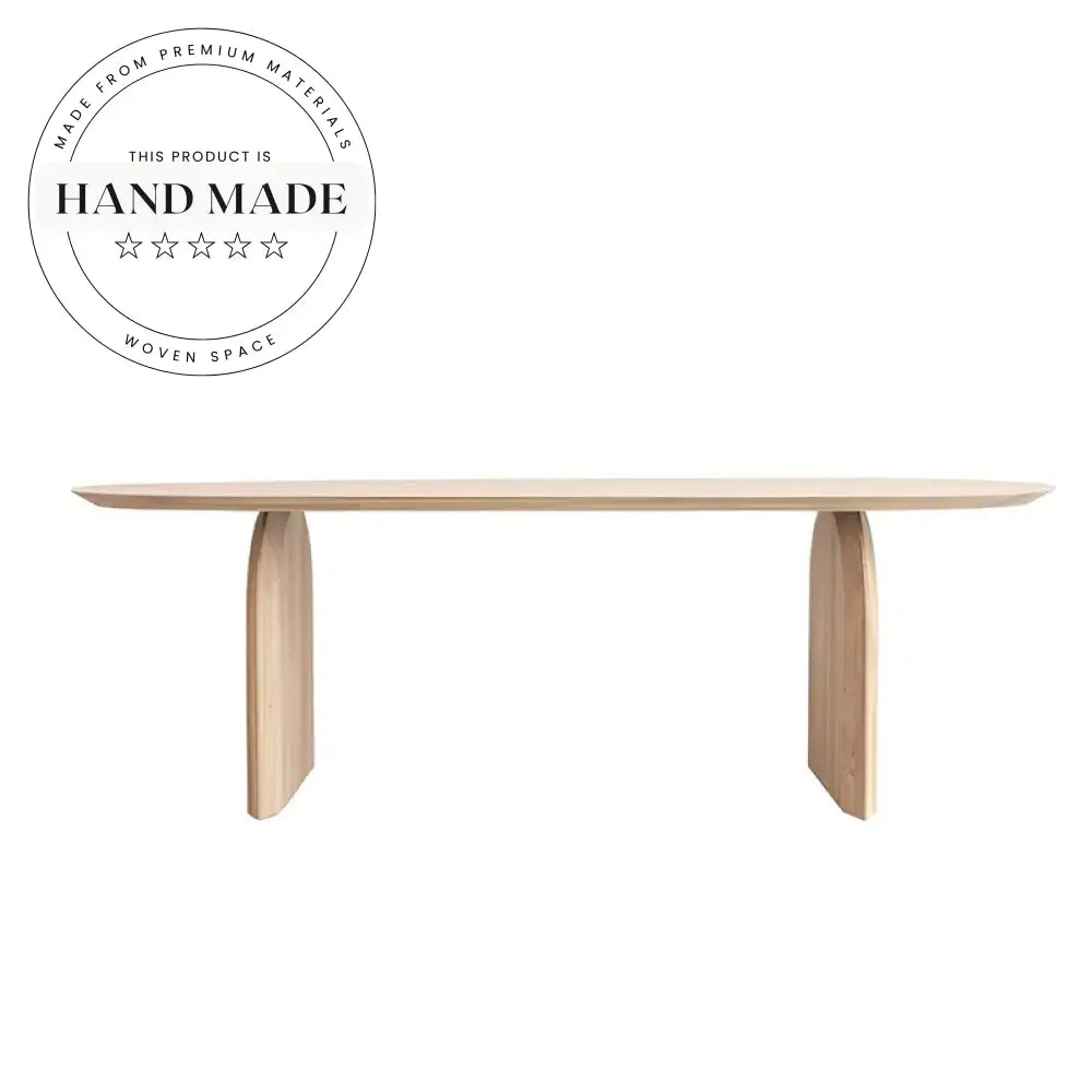 Nordic Luxury Oval Oak Solid Wood 6 Seater Dining Table