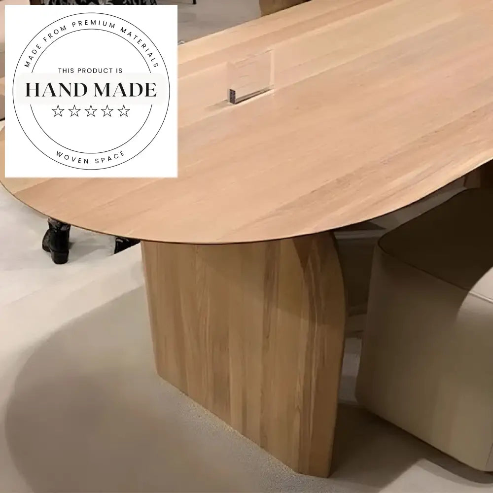 Nordic Luxury Oval Oak Solid Wood 6 Seater Dining Table