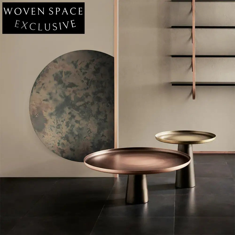 Nordic Luxury Round Metal Coffee Table for Hotel Home Living Room