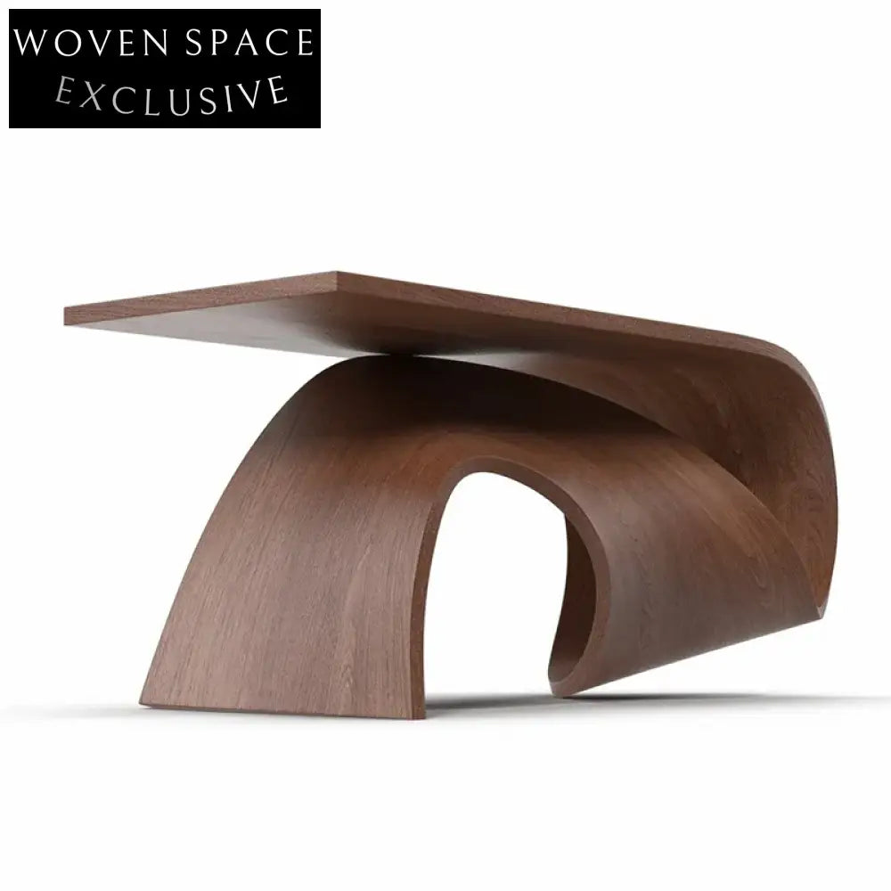 Nordic Luxury Solid Wood Walnut Finish Dining Table for Kitchens