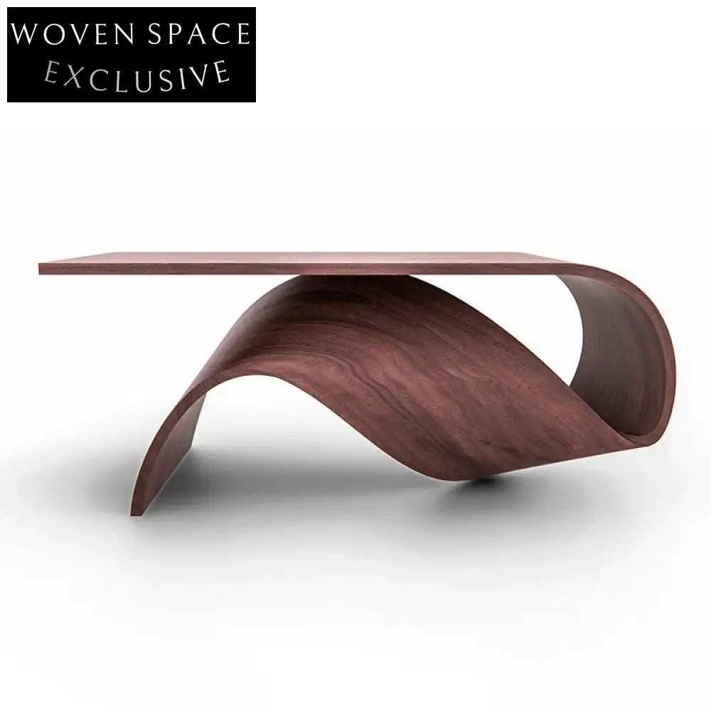 Nordic Luxury Solid Wood Walnut Finish Dining Table for Kitchens
