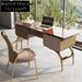 Nordic Luxury Walnut Wood Executive Office Study Home Hotel Desk