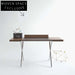 Nordic Luxury Wooden Office Desk with Steel Legs - Rectangular Computer Desk