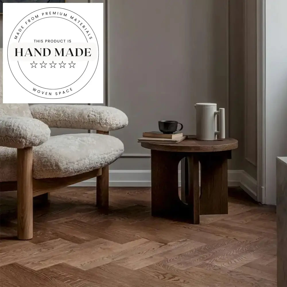 Nordic Marble Top and Solid Wood Round Hotel Side Table