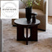 Nordic Marble Top and Solid Wood Round Hotel Side Table