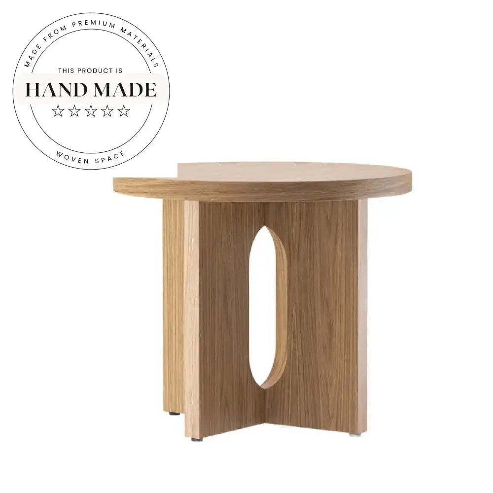 Nordic Marble Top and Solid Wood Round Hotel Side Table