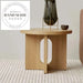 Nordic Marble Top and Solid Wood Round Hotel Side Table
