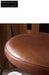 Nordic medieval style leather round chair iron creative dining chair industrial style designer retro backrest study
