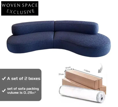 Nordic Minimalist High-Density Sponge Sofa with Chenille or Corduroy Fabric