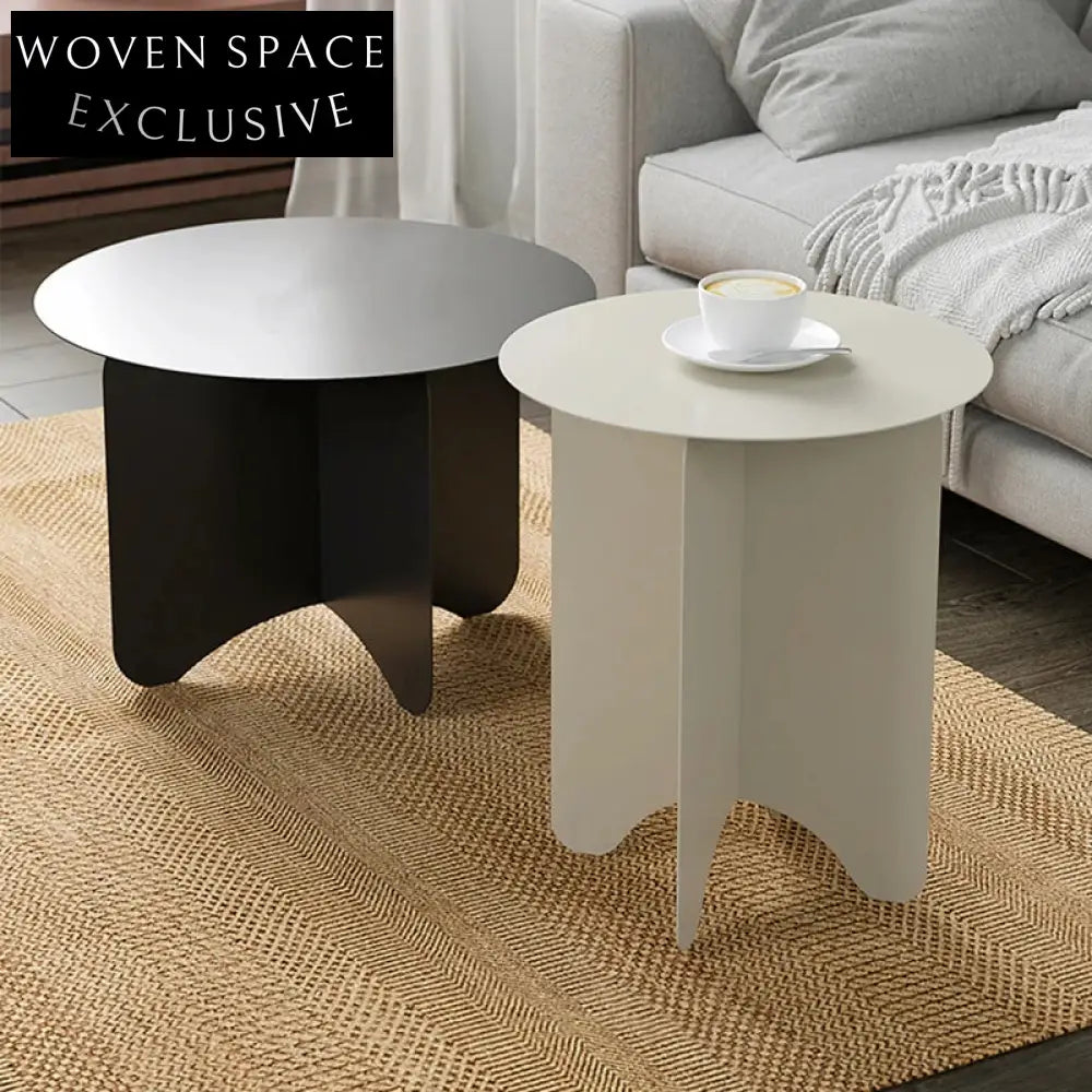 Nordic Minimalist Metal Round Coffee Table for Living Room Home Decor