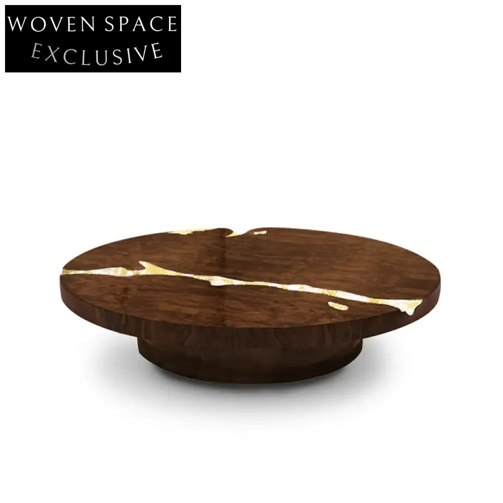 Nordic Minimalist Modern Round Living Room Density Board Light Luxury Coffee Table