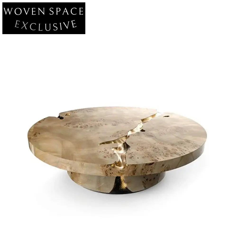 Nordic Minimalist Modern Round Living Room Density Board Light Luxury Coffee Table