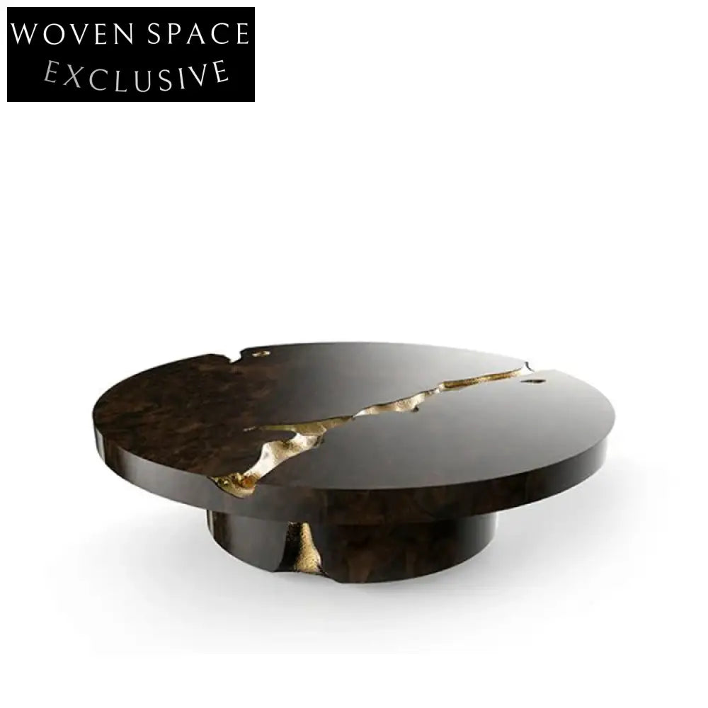 Nordic Minimalist Modern Round Living Room Density Board Light Luxury Coffee Table