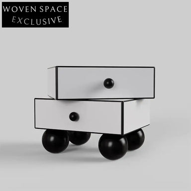 Nordic Minimalist Rotating Wooden Bedside Cabinet with Storage Drawer Nightstand