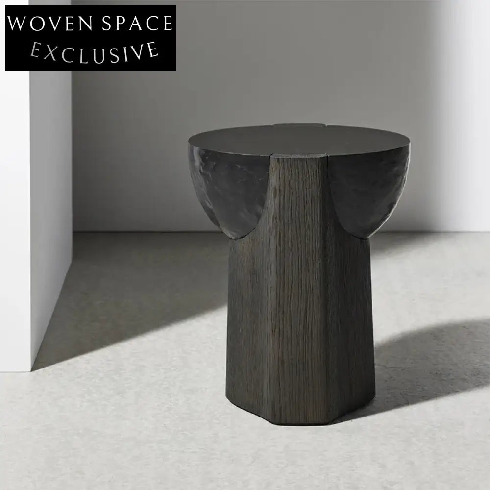 Nordic Minimalist Solid Ash Wood Sofa Bedside Side Table