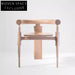 Nordic Minimalist Solid Wooden Armchair Light Luxury Design Restaurant Dining Chair