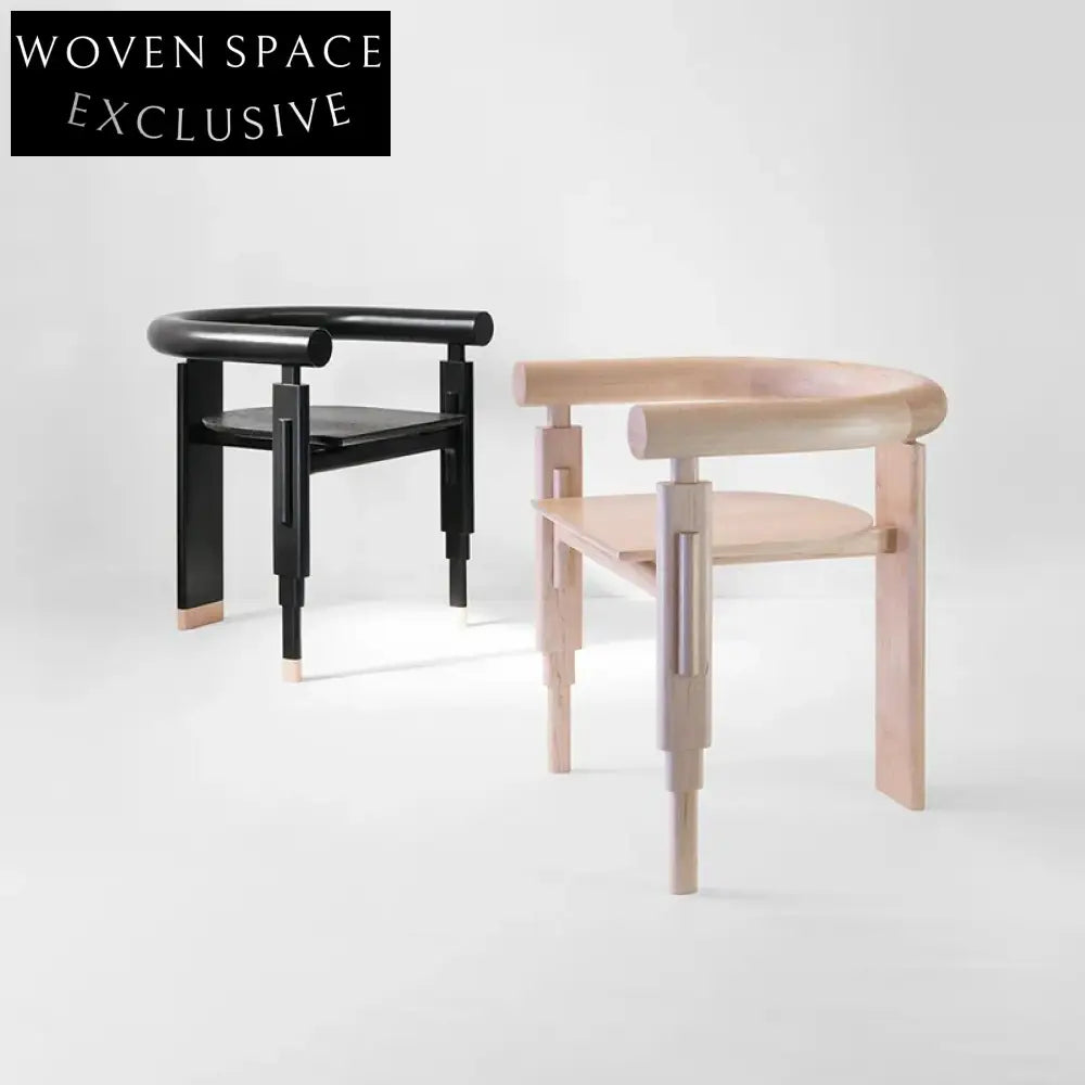 Nordic Minimalist Solid Wooden Armchair Light Luxury Design Restaurant Dining Chair