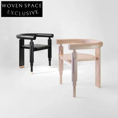 Nordic Minimalist Solid Wooden Armchair Light Luxury Design Restaurant Dining Chair