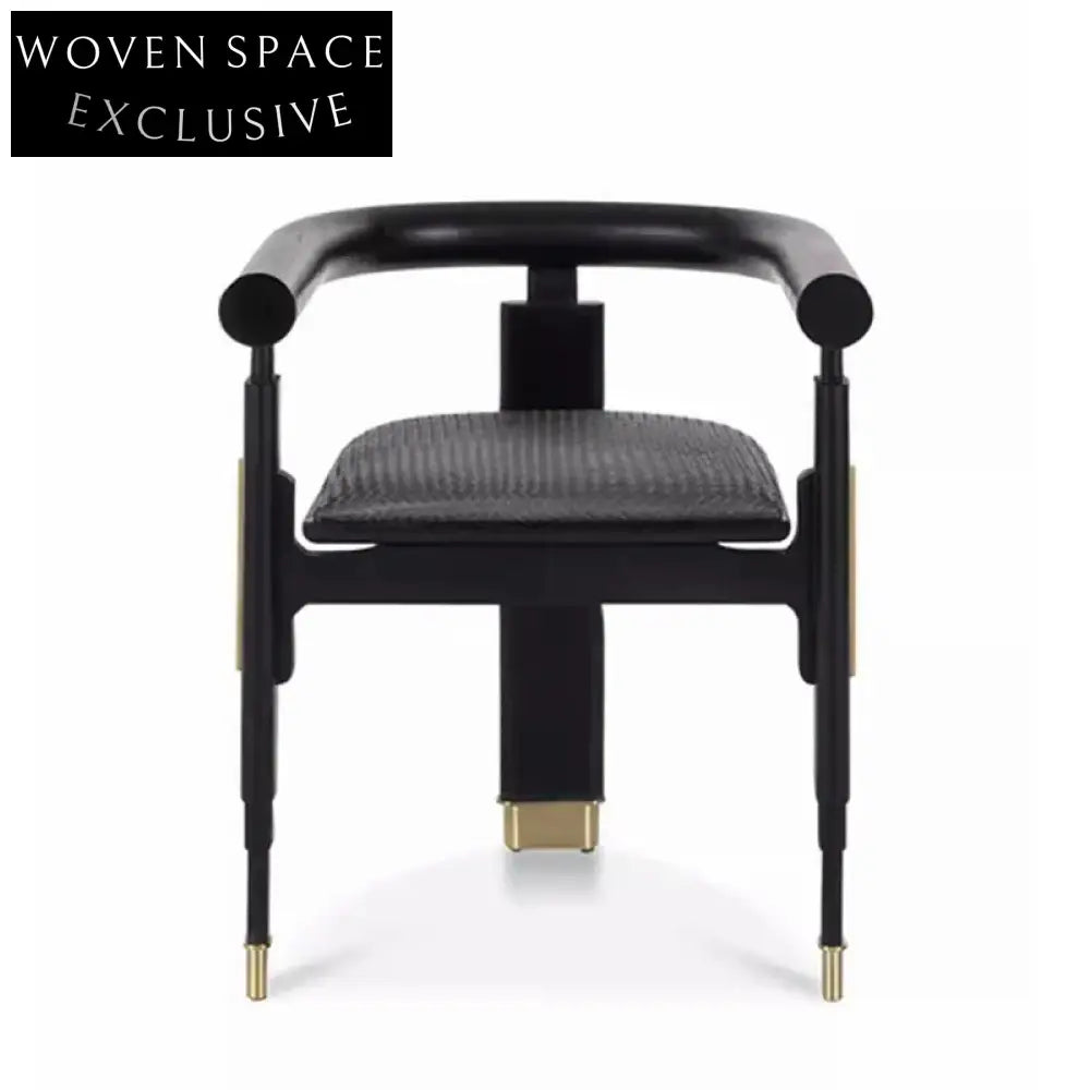 Nordic Minimalist Solid Wooden Armchair Light Luxury Design Restaurant Dining Chair