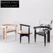 Nordic Minimalist Solid Wooden Armchair Light Luxury Design Restaurant Dining Chair