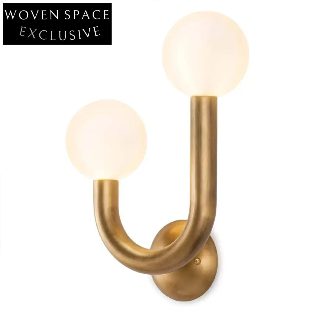 Nordic Minimalist U-Shape LED Golden Wall Sconce for Bedroom Living Room