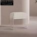 Nordic Minimalist Upholstered Rectangle Ottoman Bench with Acrylic Base