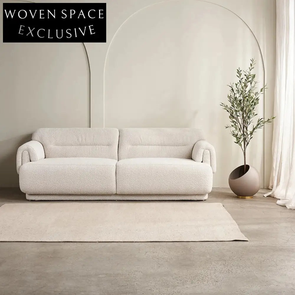 Nordic Minimalist Wabi-Sabi Pine Wood Floor L-Shape Sofa for Modern Living