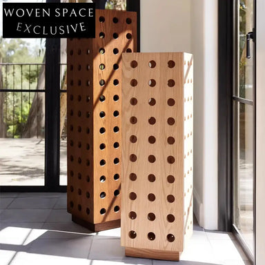 Nordic Minimalist Wooden Corner Flower Stand End Side Table Decor