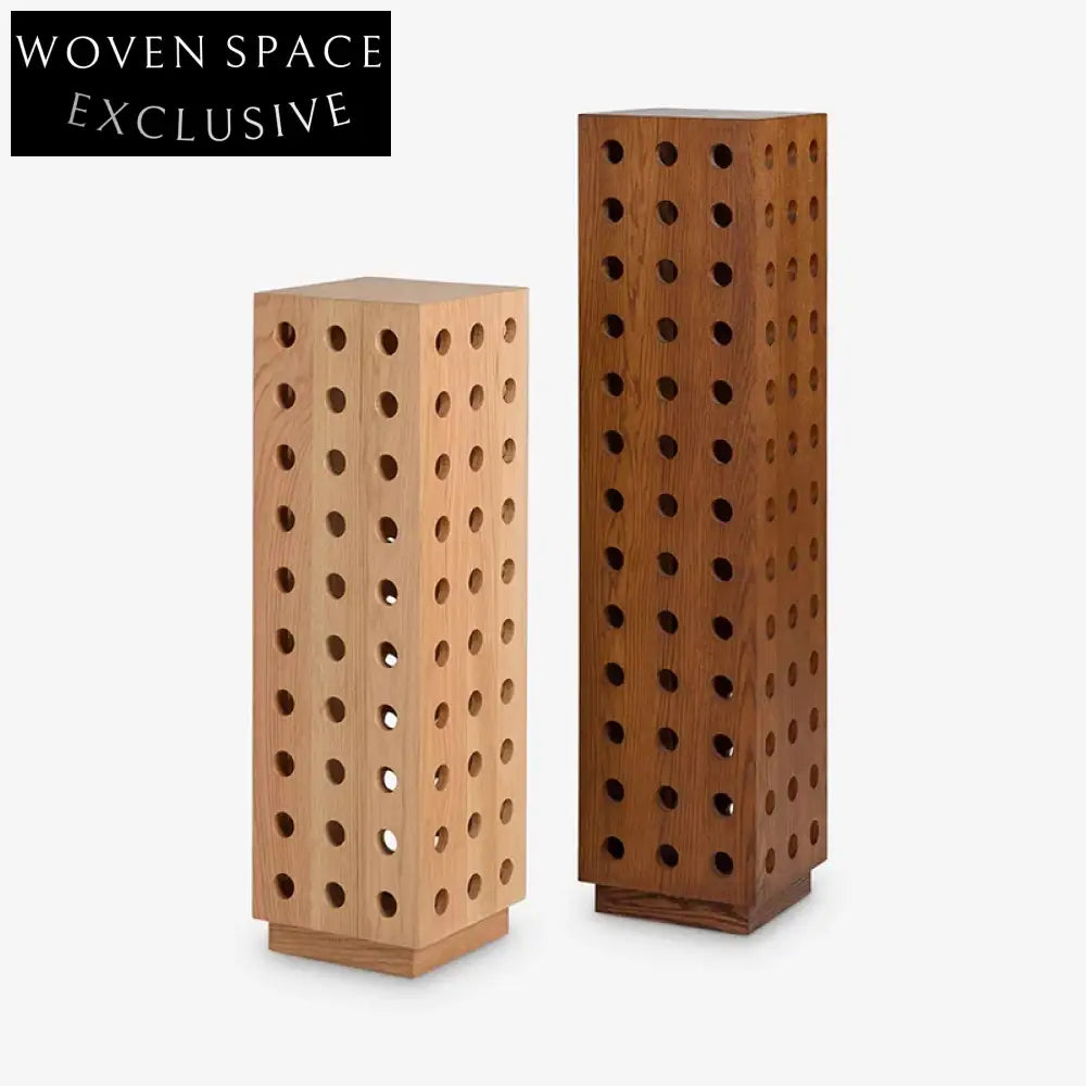Nordic Minimalist Wooden Corner Flower Stand End Side Table Decor