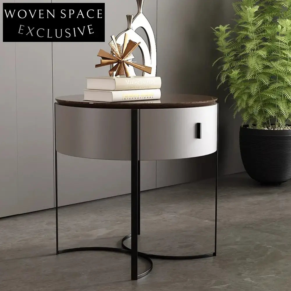 Nordic Minimalist Wooden Storage Nightstand for Bedroom, Modern Bedside Table