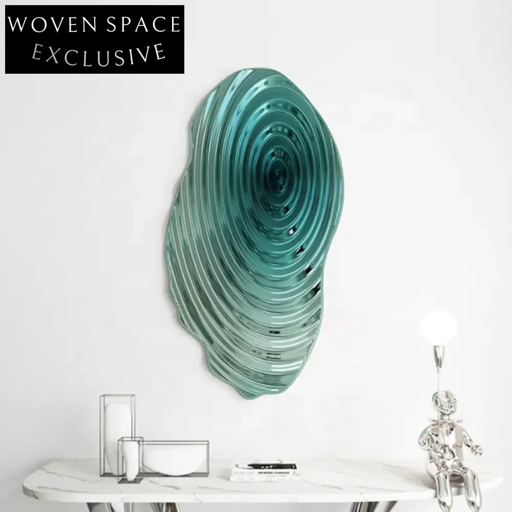 Nordic Modern Aesthetic Metal Stripe Scallop Irregular Wall Decor Art