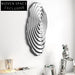 Nordic Modern Aesthetic Metal Stripe Scallop Irregular Wall Decor Art