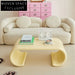 Nordic Modern Apartment Solid Wood Living Room Yellow Accent Coffee Table