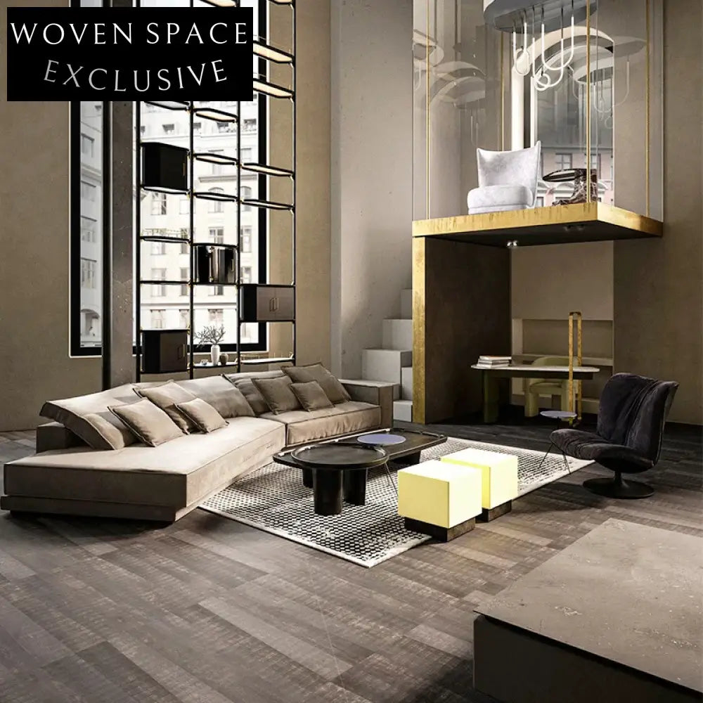 Nordic Modern Black Solid Wood Living Room Center Coffee Table Combination