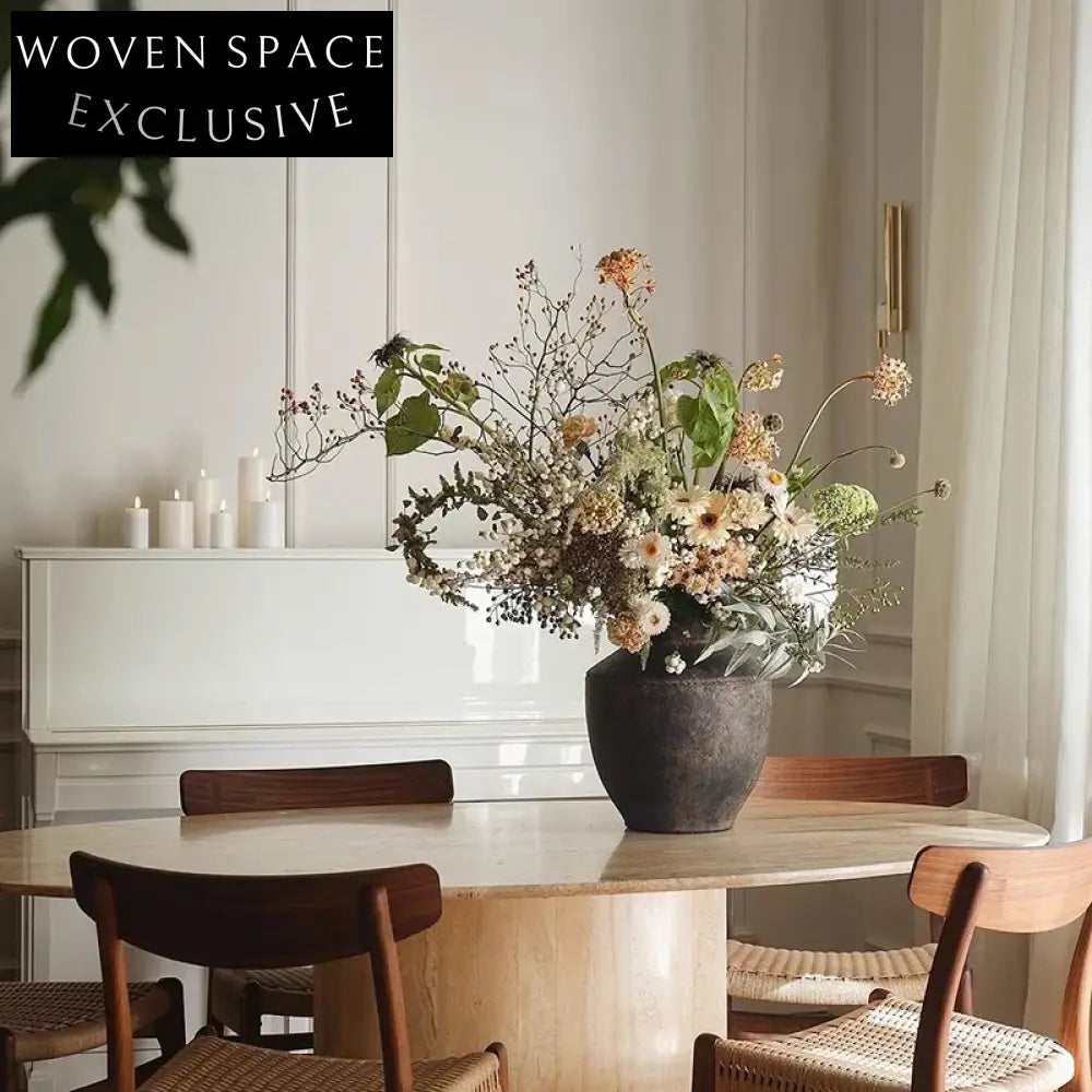 Nordic Modern Ceramic Flower Vase, Minimalist Tabletop Home Decor Accent