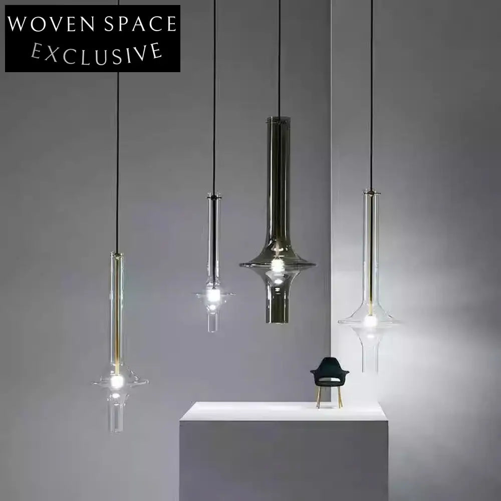 Nordic Modern Clear Glass Pendant Lighting for Dining Room, Living Space Chandelier