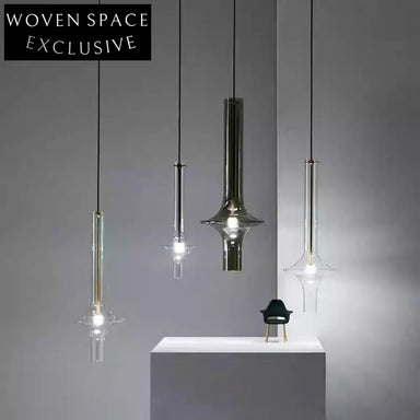 Nordic Modern Clear Glass Pendant Lighting for Dining Room, Living Space Chandelier