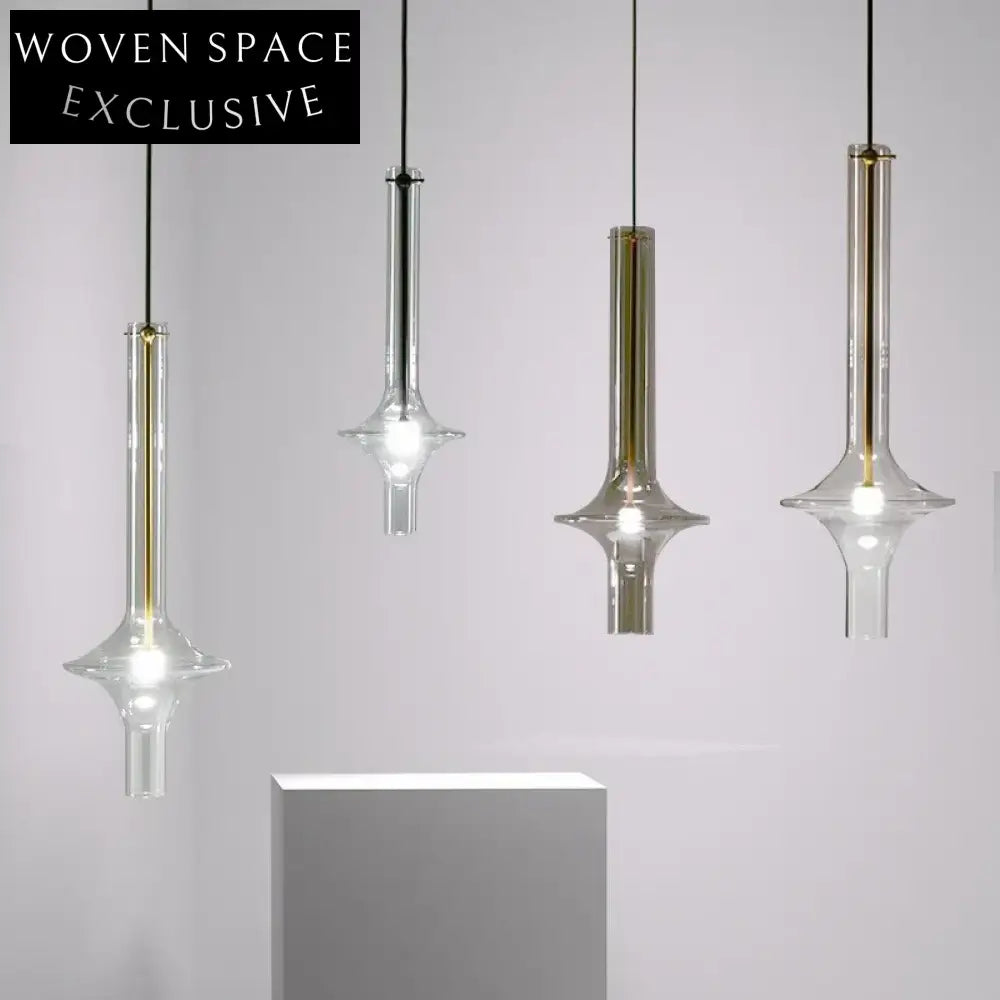 Nordic Modern Clear Glass Pendant Lighting for Dining Room, Living Space Chandelier